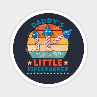 Daddy's Little Firecracker 4th of July Magnet